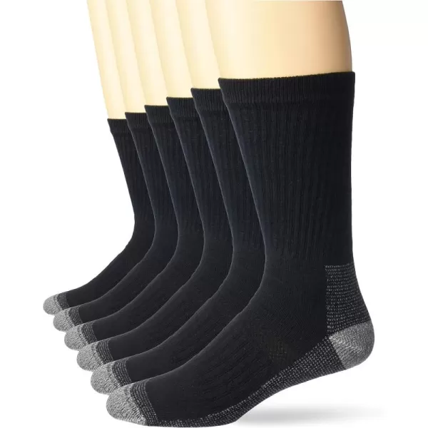 imageFruit of the Loom Mens Workgear Durable Crew Socks with Arch SupportBlack