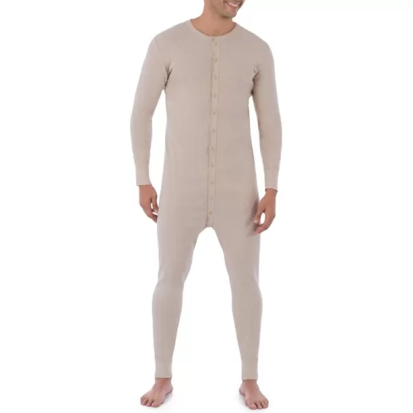 imageFruit of the Loom mens Premium Thermal Union SuitOatmeal