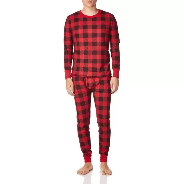 imageFruit of the Loom mens Recycled Waffle Thermal Underwear Set Top and BottomBuffalo Plaid