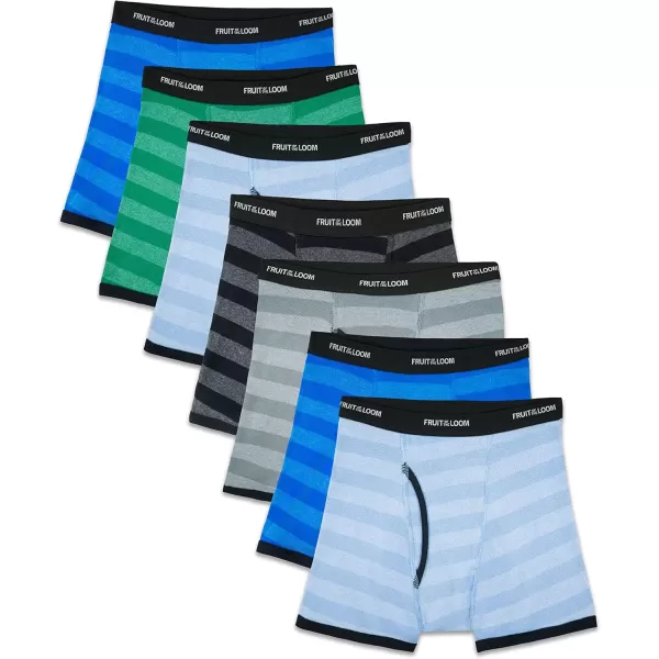 Fruit of the Loom Boys Boxer Briefs168 Pack  Assorted Stripes