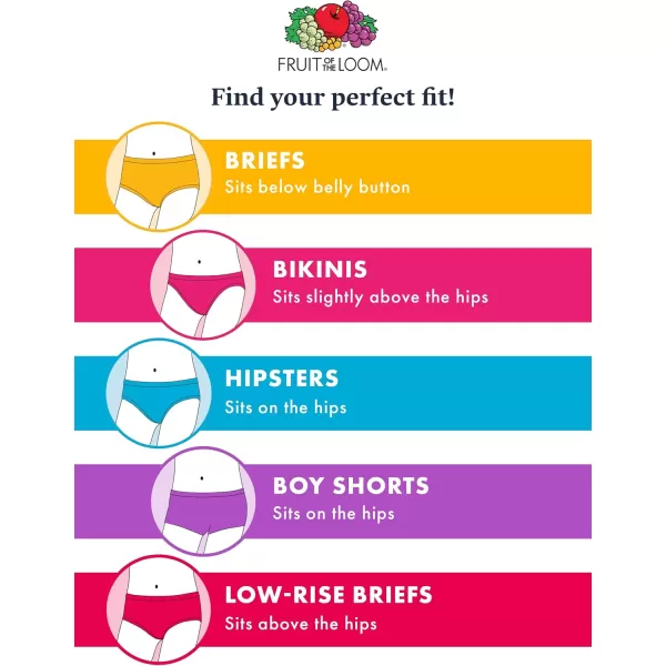 Fruit of the Loom girls Seamless Underwear MultipackBrief  10 Pack  Assorted