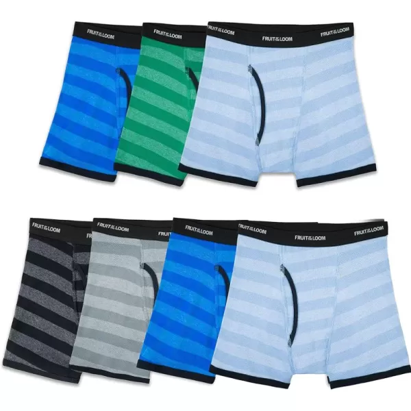 Fruit of the Loom Boys Boxer Briefs7 Pack  Assorted Stripes