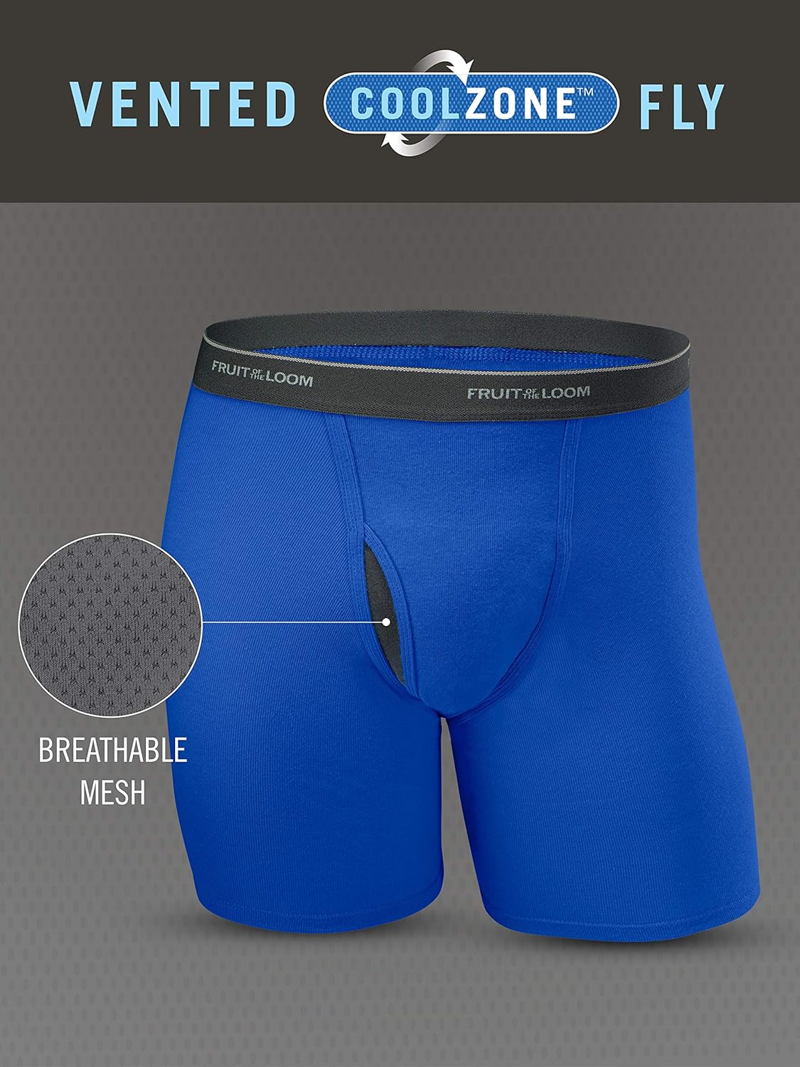 imageFruit of the Loom Mens Coolzone Boxer Briefs Moisture Wicking ampamp Breathable Assorted Color Multipacks7 Pack  Assorted Colors