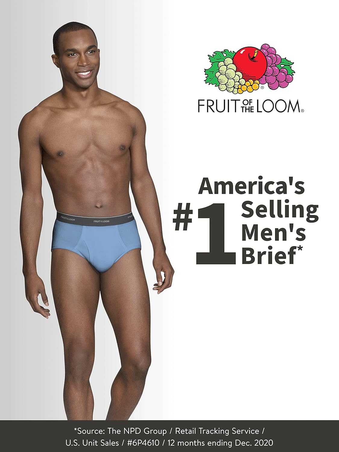imageFruit of the Loom Mens TagFree Cotton Briefs6 Pack  Assorted StripeSolids