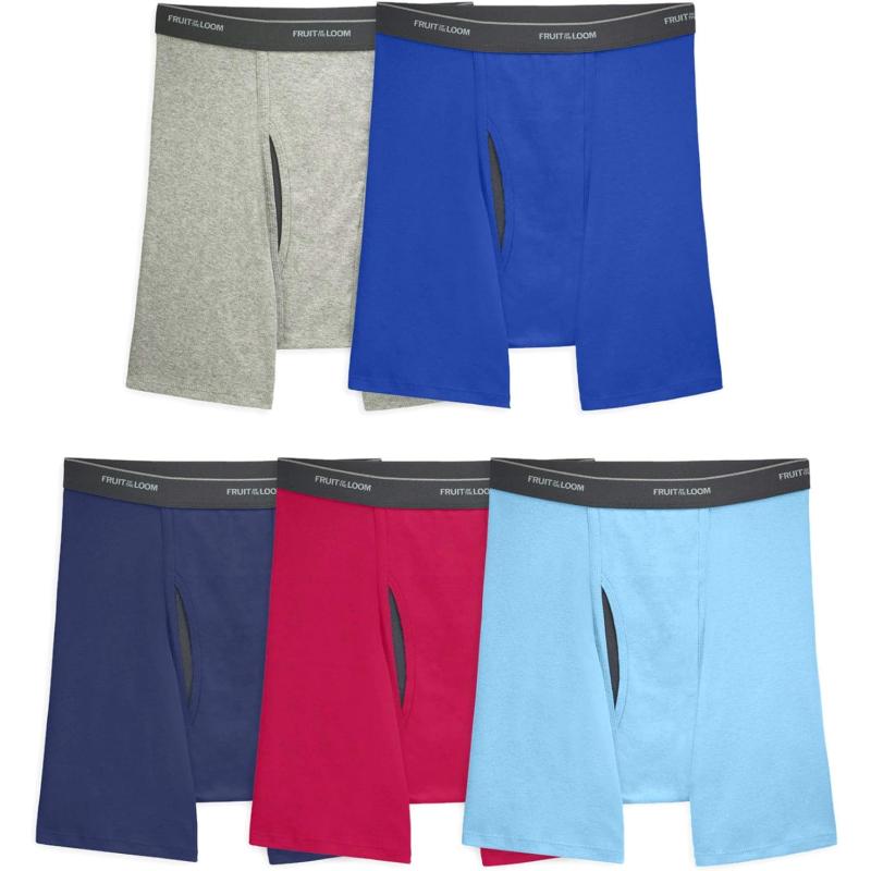 imageFruit of the Loom Mens Coolzone Boxer Briefs Moisture Wicking ampamp Breathable Assorted Color Multipacks5 Pack  Assorted Colors