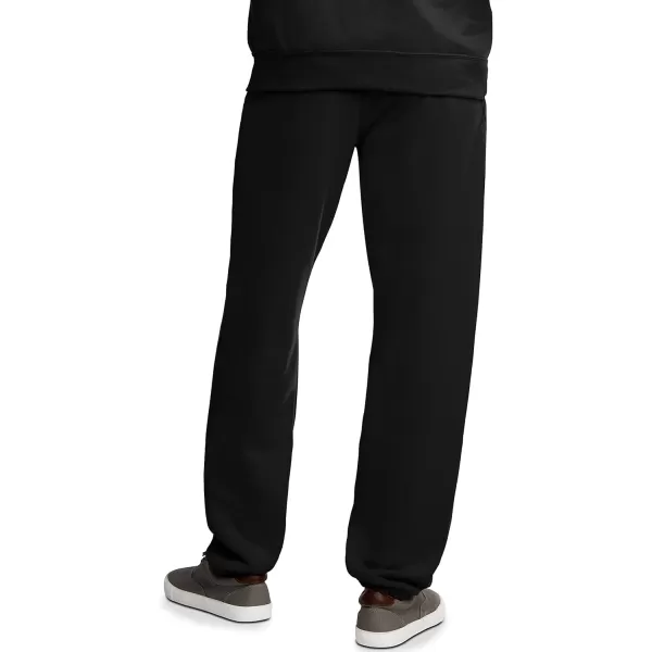 imageFruit of the Loom Eversoft Fleece Elastic Bottom Sweatpants with Pockets Relaxed Fit Moisture Wicking BreathableBlack