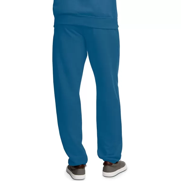 imageFruit of the Loom Eversoft Fleece Elastic Bottom Sweatpants with Pockets Relaxed Fit Moisture Wicking BreathableBlue