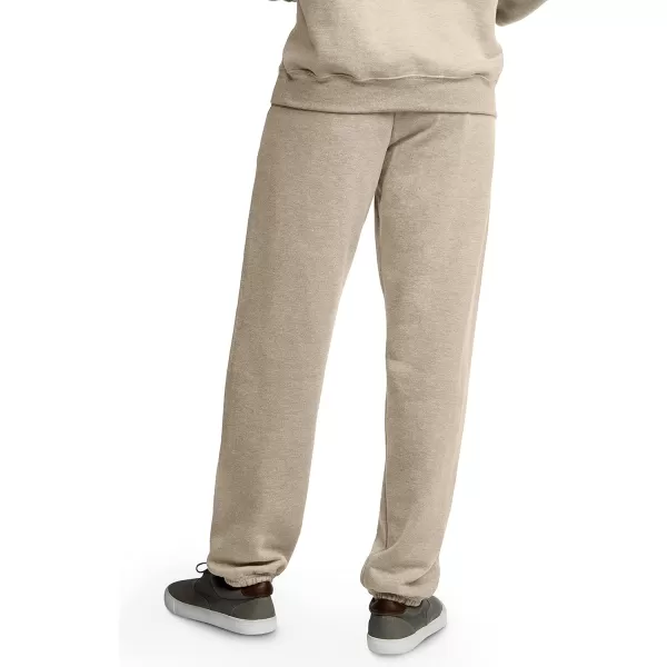 imageFruit of the Loom Eversoft Fleece Elastic Bottom Sweatpants with Pockets Relaxed Fit Moisture Wicking BreathableKhaki Heather