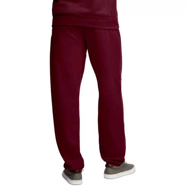 imageFruit of the Loom Eversoft Fleece Elastic Bottom Sweatpants with Pockets Relaxed Fit Moisture Wicking BreathableMaroon