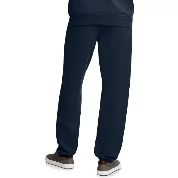 imageFruit of the Loom Eversoft Fleece Elastic Bottom Sweatpants with Pockets Relaxed Fit Moisture Wicking BreathableNavy