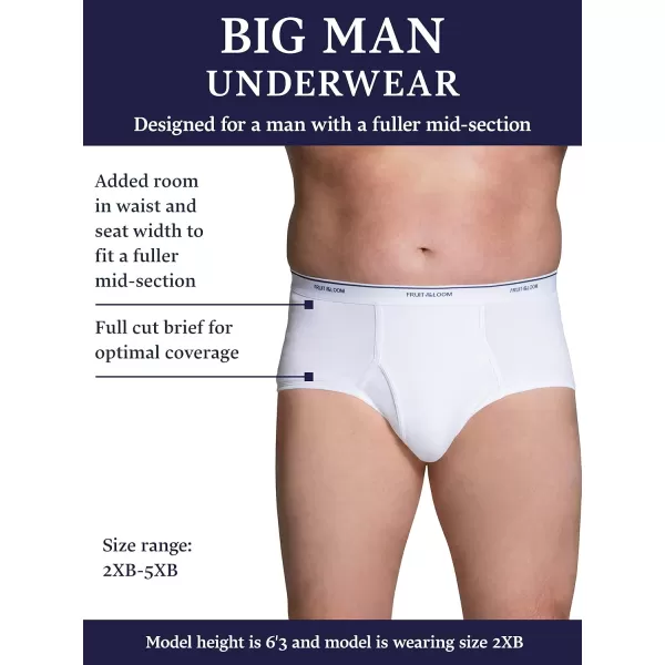 imageFruit of the Loom Mens Big and Tall TagFree UnderwearBig Man  Brief  3 Pack White