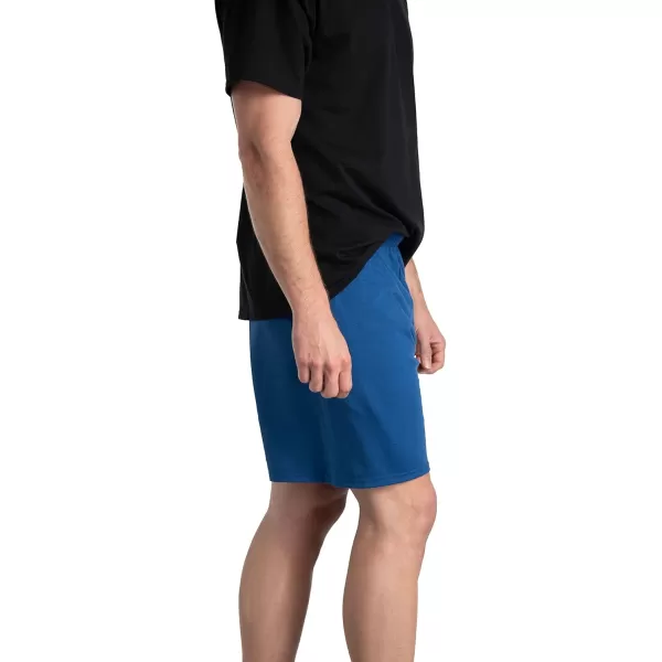 imageFruit of the Loom Mens Eversoft Cotton Shorts with Pockets S4XL2 Pack  Blue