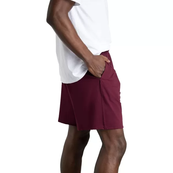 imageFruit of the Loom Mens Eversoft Cotton Shorts with Pockets S4XL2 Pack  Maroon