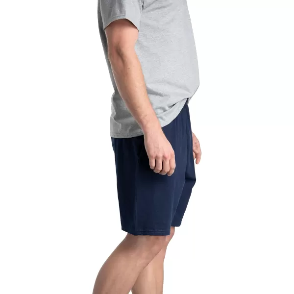 imageFruit of the Loom Mens Eversoft Cotton Shorts with Pockets S4XL2 Pack  Navy