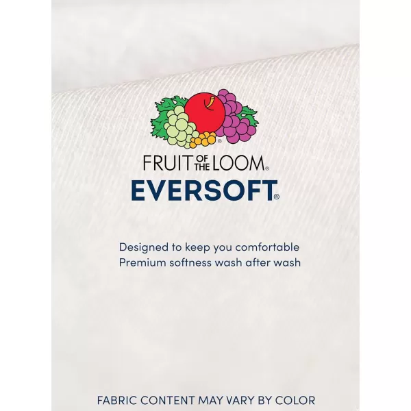 imageFruit of the Loom Mens Eversoft Cotton Stay Tucked Crew TShirtRegular  12 Pack  BlackGrey