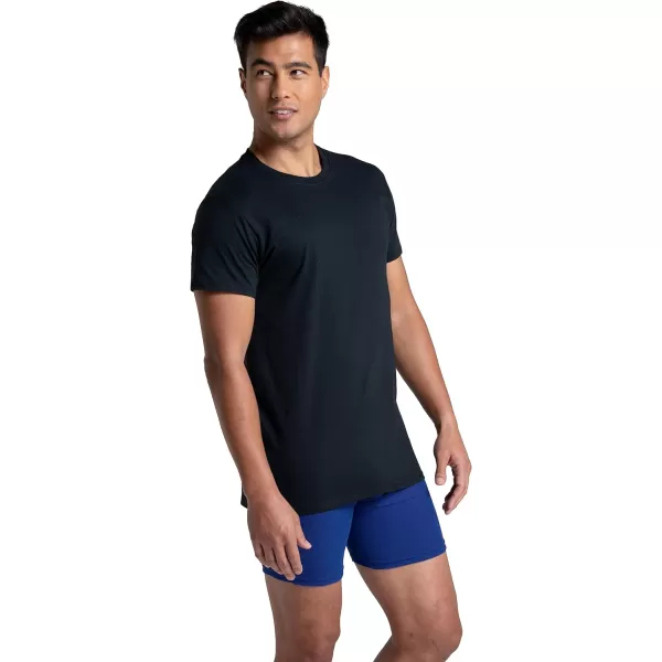 imageFruit of the Loom Mens Eversoft Cotton Stay Tucked Crew TShirtRegular  6 Pack  Colors May Vary