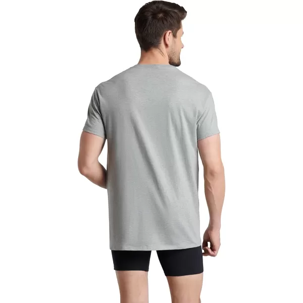 imageFruit of the Loom Mens Premium TagFree Cotton Undershirts Regular and Big ampamp TallRegular  Crew  8 Pack WhiteBlackGrey