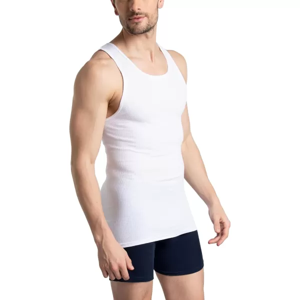 imageFruit of the Loom Mens Sleeveless Tank AShirt Tag Free ampamp Moisture Wicking Ribbed Stretch Fabric6 Pack  White