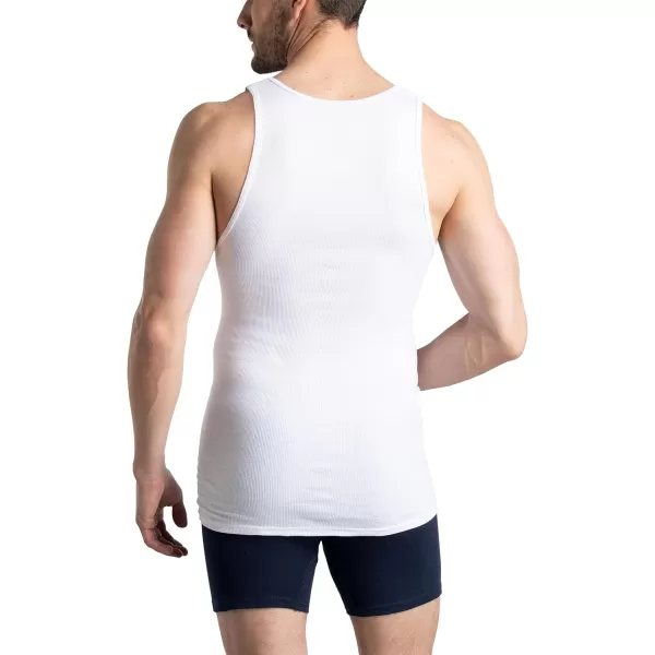 imageFruit of the Loom Mens Sleeveless Tank AShirt Tag Free ampamp Moisture Wicking Ribbed Stretch Fabric6 Pack  White