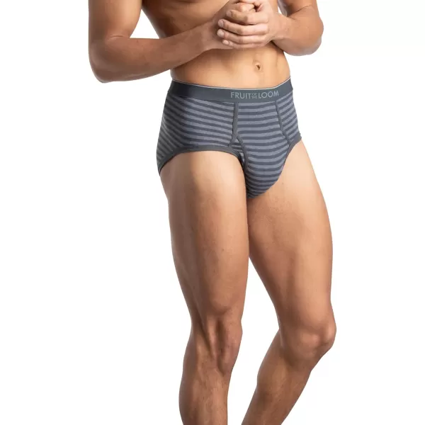 imageFruit of the Loom Mens TagFree Cotton Briefs6 Pack  Assorted StripeSolids
