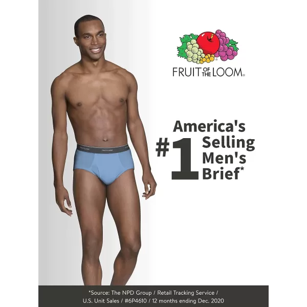 imageFruit of the Loom Mens TagFree Cotton Briefs6 Pack  Assorted StripeSolids