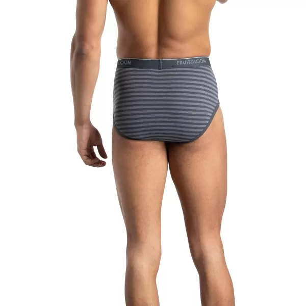 imageFruit of the Loom Mens TagFree Cotton Briefs6 Pack  Assorted StripeSolids