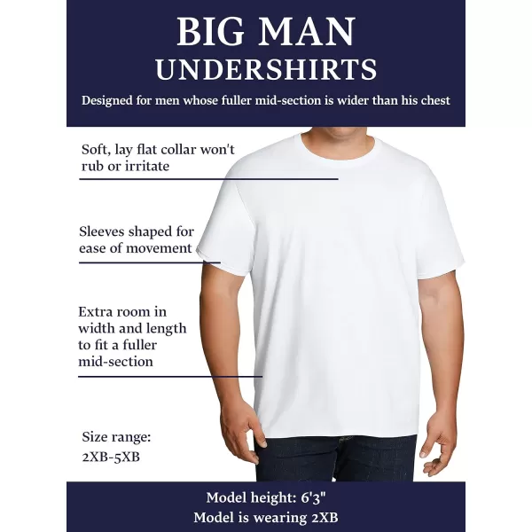 imageFruit of the Loom mens Big and Tall Tagfree UndershirtsBig Man  Crew  3 Pack