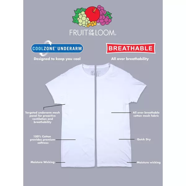 imageFruit of the Loom mens Big and Tall Tagfree UndershirtsWhite