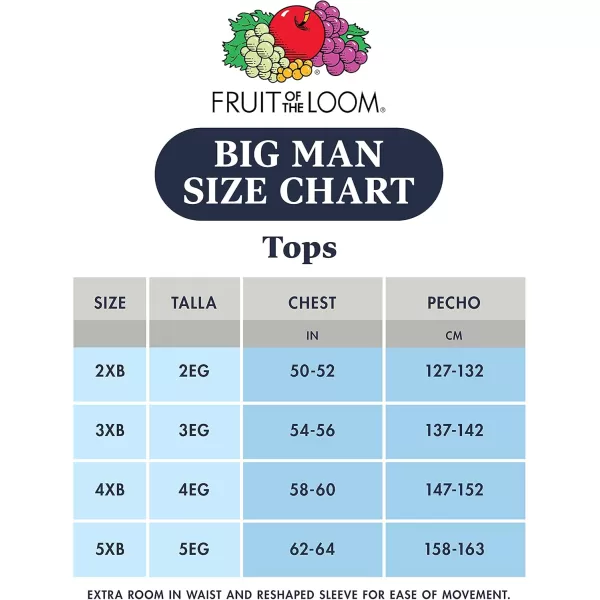 imageFruit of the Loom mens Big and Tall Tagfree ampamp Undershirts Underwear Big Man  Tank 3 Pack 5XLarge US