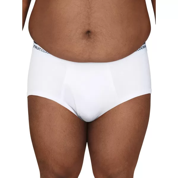 imageFruit of the Loom mens Tagfree Cotton Briefs Underwear Big Man  6 Pack White 4XLarge US