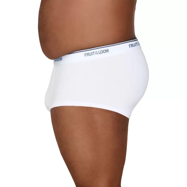 imageFruit of the Loom mens Tagfree Cotton Briefs Underwear Big Man  6 Pack White 4XLarge US