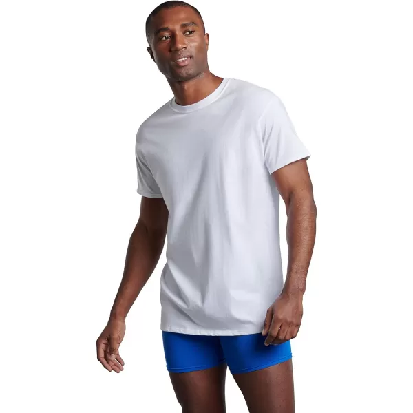 imageMens TagFree Cotton UndershirtsRegular  Crew  8 Pack White