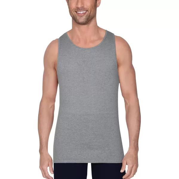 imageMens TagFree Cotton UndershirtsRegular  Tank  4 Pack BlackGrey