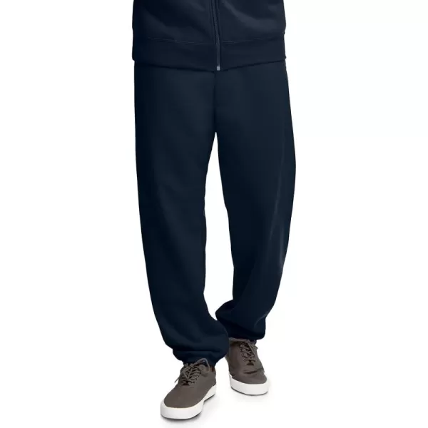 imageFruit of the Loom Eversoft Fleece Elastic Bottom Sweatpants with Pockets Relaxed Fit Moisture Wicking Breathable12 Pack  Navy