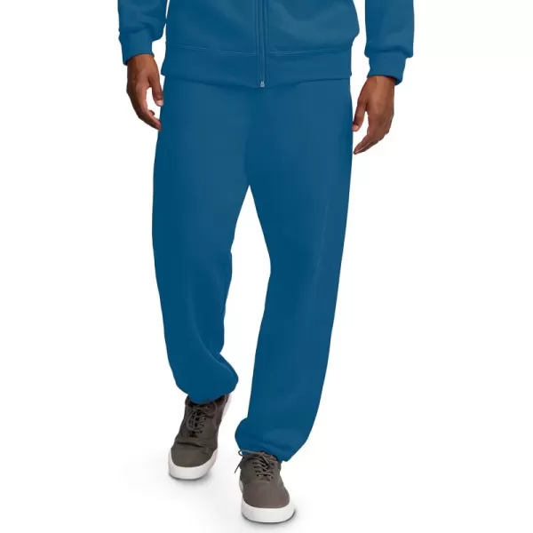 imageFruit of the Loom Eversoft Fleece Elastic Bottom Sweatpants with Pockets Relaxed Fit Moisture Wicking BreathableBlue