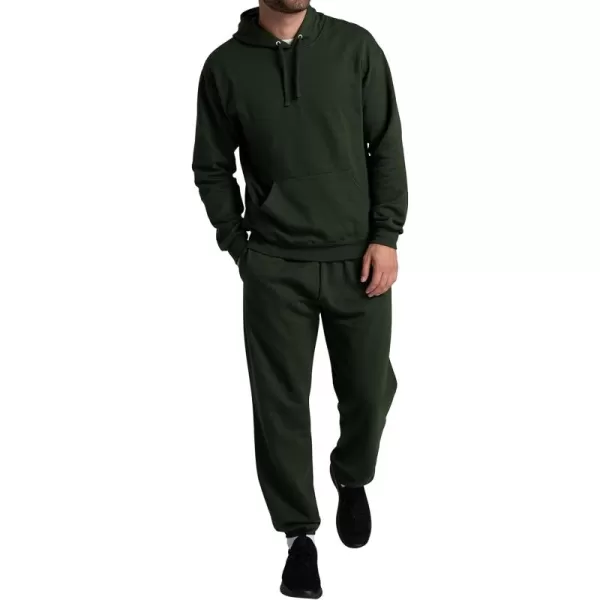 imageFruit of the Loom Eversoft Fleece Elastic Bottom Sweatpants with Pockets Relaxed Fit Moisture Wicking BreathableDuffle Bag Green