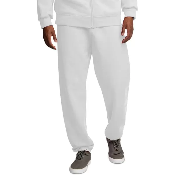 imageFruit of the Loom Eversoft Fleece Elastic Bottom Sweatpants with Pockets Relaxed Fit Moisture Wicking BreathableWhite