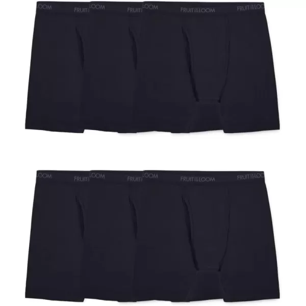 imageFruit of the Loom Mens Big and Tall TagFree UnderwearBig Man  Cotton Stretch Boxer Brief  6 Pack Black