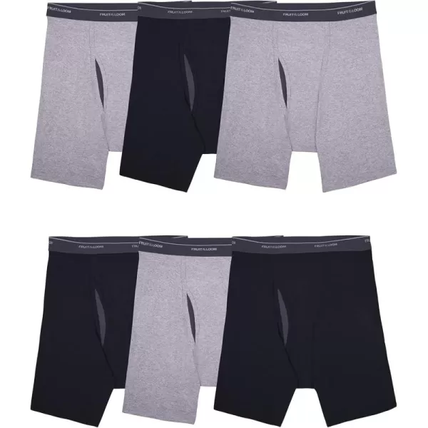 6 Pack - Black/Gray