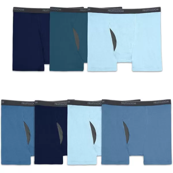imageFruit of the Loom Mens Coolzone Boxer Briefs Moisture Wicking ampamp Breathable Assorted Color MultipacksBig Man  7 Pack  Assorted Blue