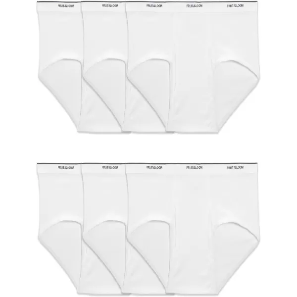 imageFruit of the Loom mens Tagfree Cotton Briefs Underwear Big Man  6 Pack White 4XLarge US