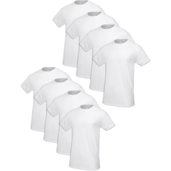 imageMens TagFree Cotton UndershirtsRegular  Crew  8 Pack White