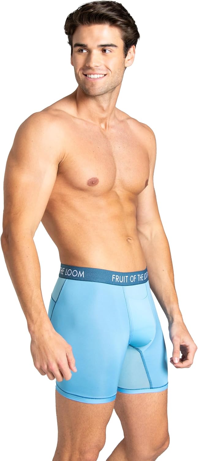 imageFruit of the Loom Mens Getaway Boxer Briefs Lightweight Breathable Fabric Quick Dry ampamp Odor ControlRegular Leg  Assorted Colors