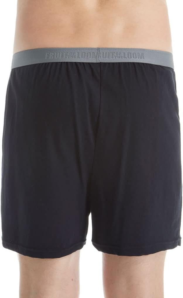 imageFruit of the Loom Mens Premium TagFree Cotton Underwear Regular ampamp Big ManBoxer  4 Pack  Knit Assorted