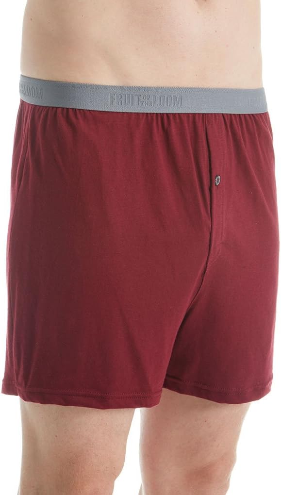 imageFruit of the Loom Mens Premium TagFree Cotton Underwear Regular ampamp Big ManBoxer  4 Pack  Knit Assorted