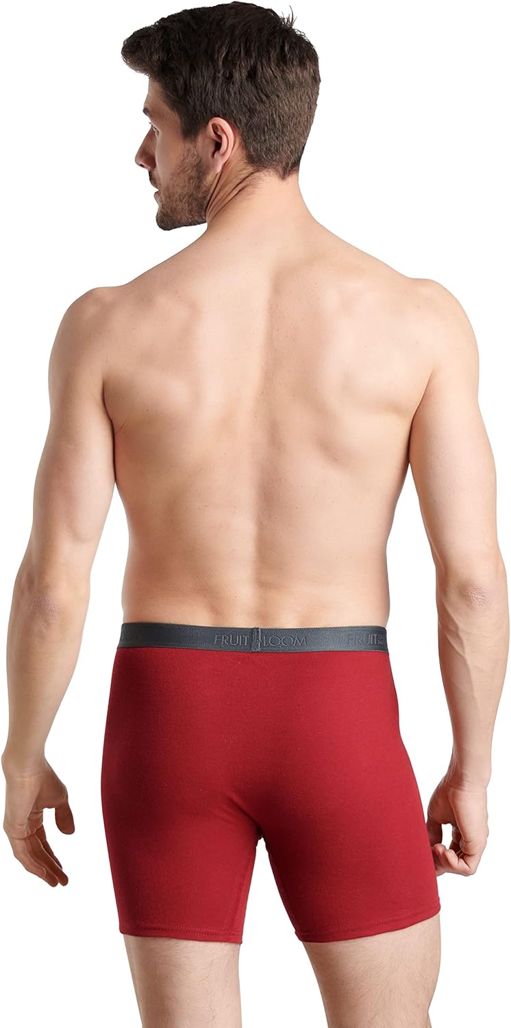 imageFruit of the Loom Mens Premium TagFree Cotton Underwear Regular ampamp Big ManBoxer Brief  8 Pack  Assorted