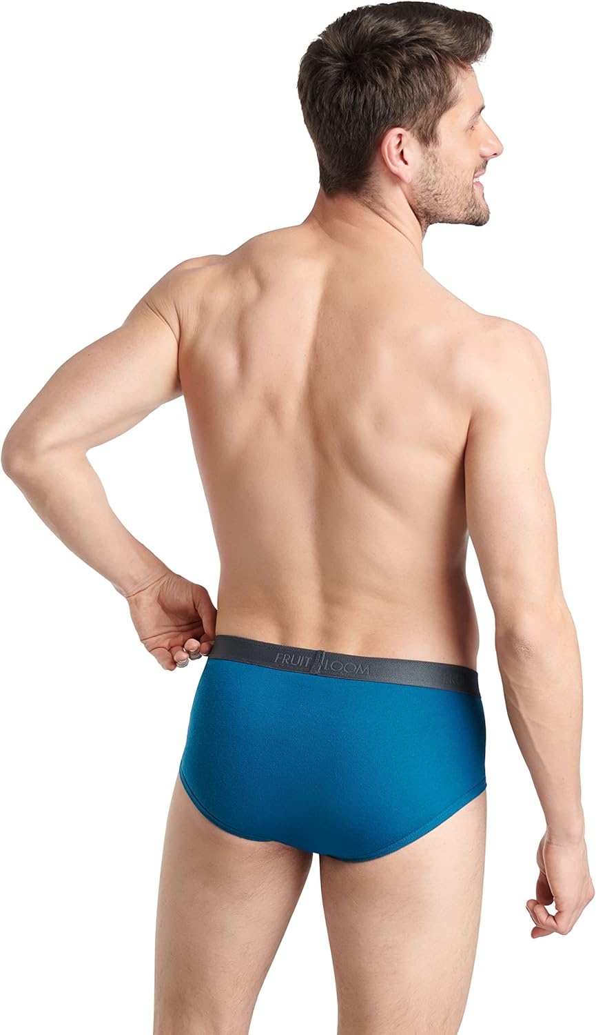 imageFruit of the Loom Mens Premium TagFree Cotton Underwear Regular ampamp Big ManBrief  6 Pack  Assorted