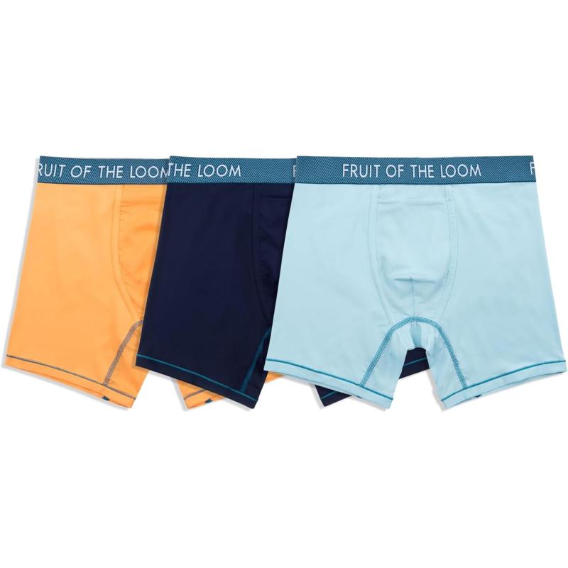 imageFruit of the Loom Mens Getaway Boxer Briefs Lightweight Breathable Fabric Quick Dry ampamp Odor ControlRegular Leg  Assorted Colors