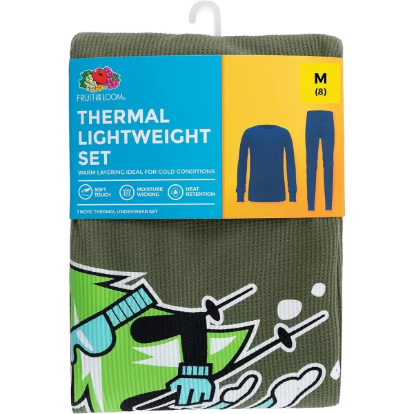 imageFruit of the Loom Boys Waffle Thermal Underwear SetGreen