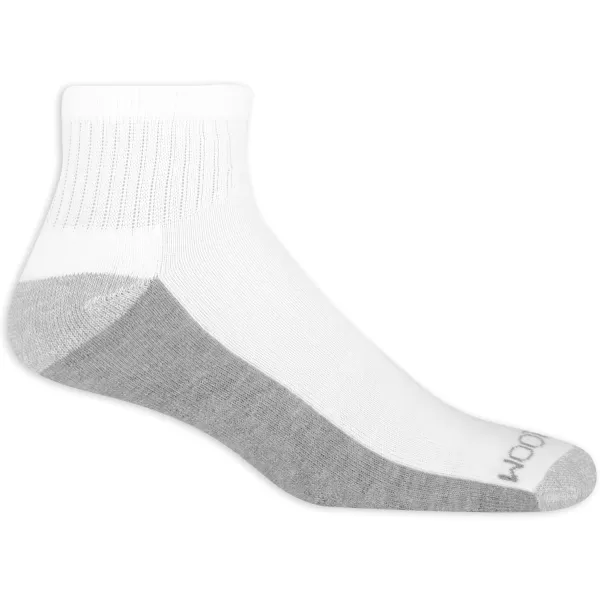 imageFruit of the Loom Mens Dual Defense Ankle Socks 12 PackWhite